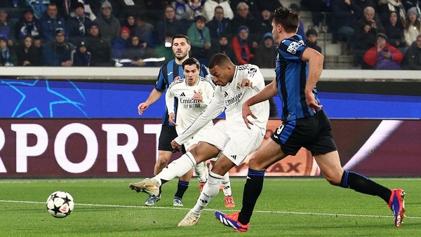 Atalanta Vs Real Madrid 1-1 di Babak Pertama